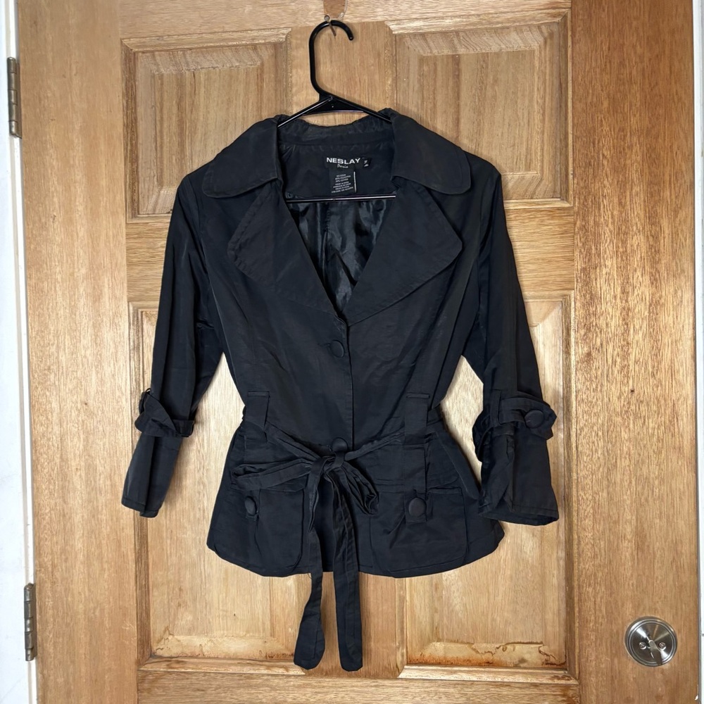 Neslay Paris Women's Black Jacket coat bohemian size M